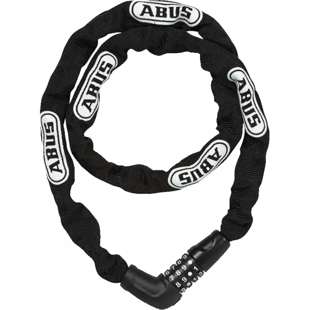 Chain Locks - Steel-O-Chain 5805C/110 Black Combo - 110 Cm Length / 5 Mm Diameter Square 1