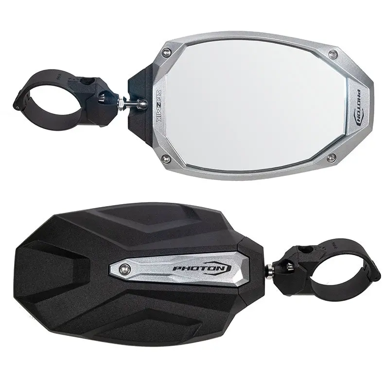 Photon Side View Sport Mirrors With Cast Aluminum Body & Bezel By Seizmik 1