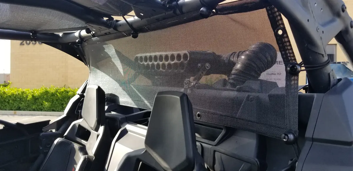Motoroof Rear Window – Canam Maverick X3 & Max – Black 1