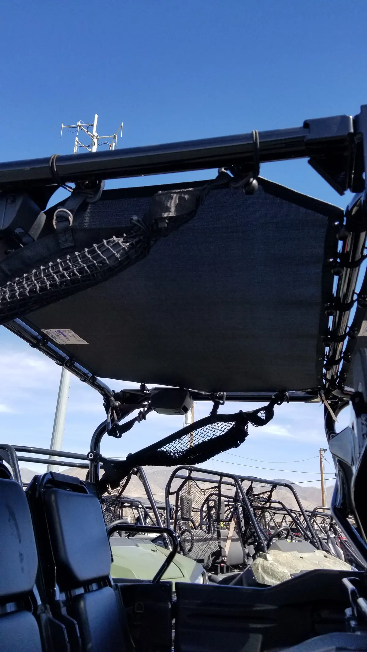 Motoroof Shade Roof – Honda Pioneer 1000-5 – Rear Cab – Black 1