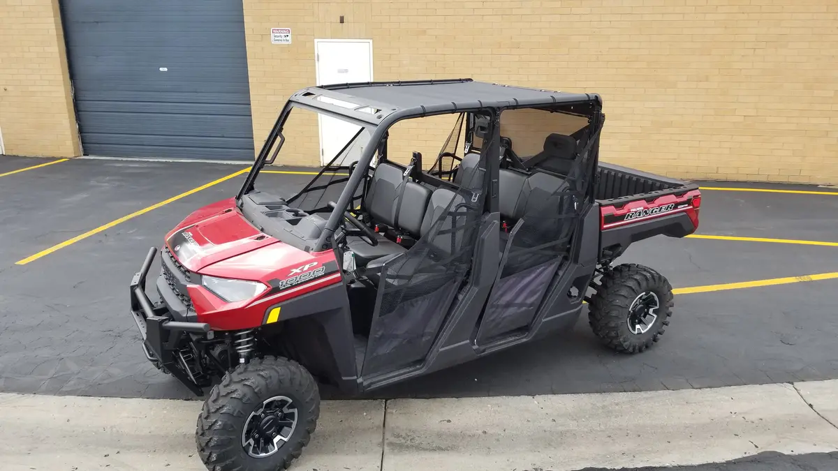 Motoroof Rear Window – Polaris Ranger Xp & Xp Crew – Black 1