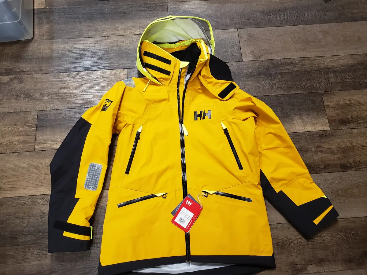 Helly Hansen Aegir Race Jacket 2.0 Sailing Waterproof Men Large Yellow 1