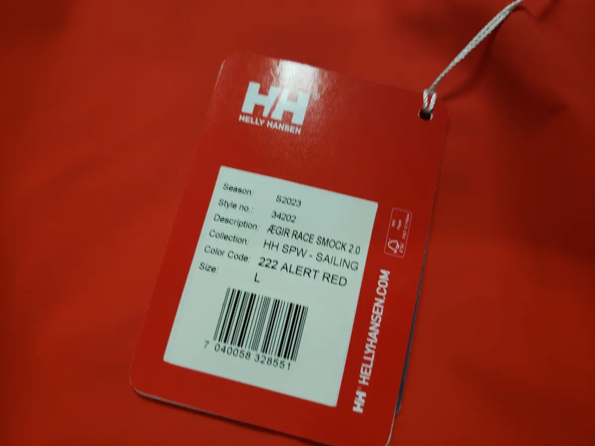 Helly Hansen Aegir Race Smock 2.0 Sailing Jacket Waterproof Men Large Red 2