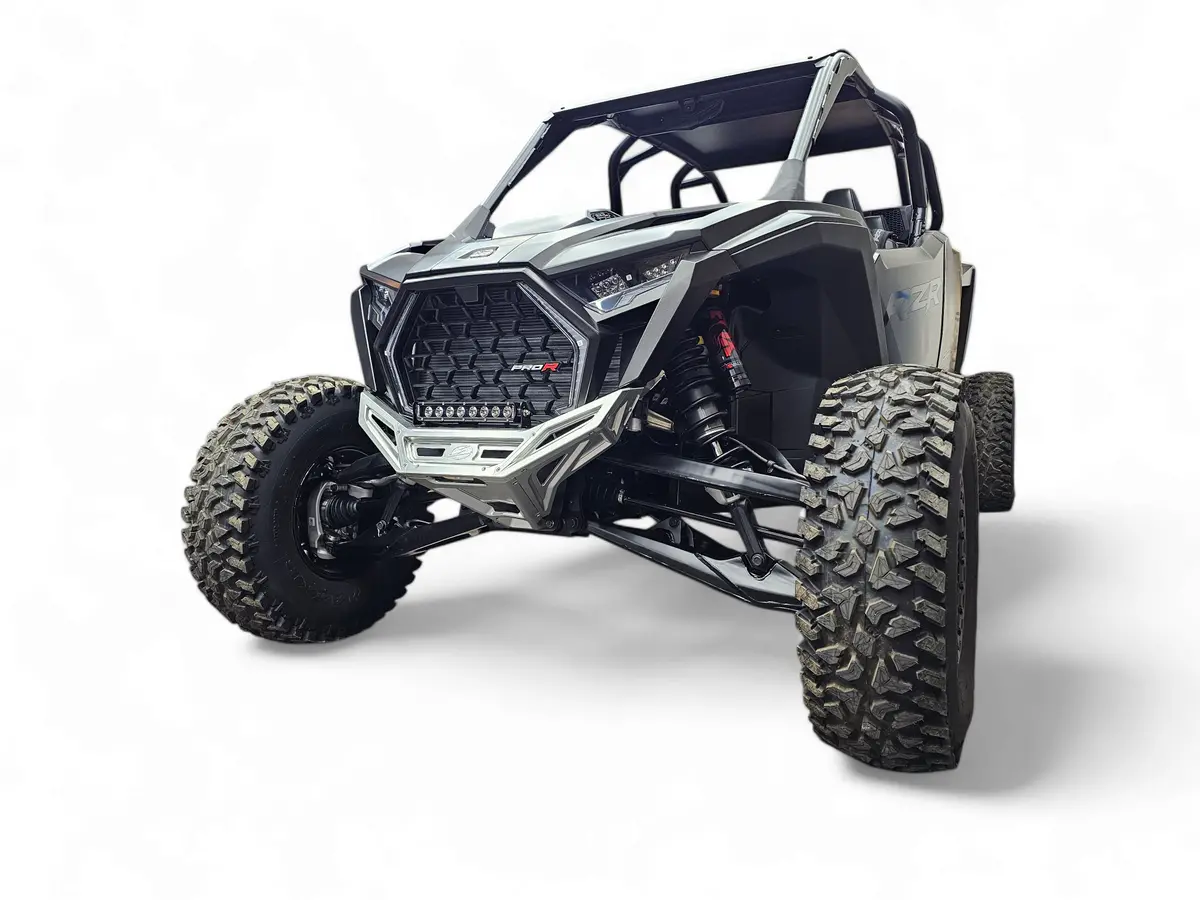 Elektric Offroad Designs 2022-2025 Polaris Rzr Pro R/ Turbo R Machined Billet Front Winch Bumper (Clear Anodize) 2