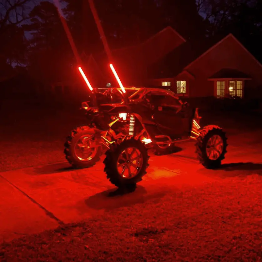 Infinite Offroad (Utv) - Rgb+W Rock Light & Whip Bundle 4