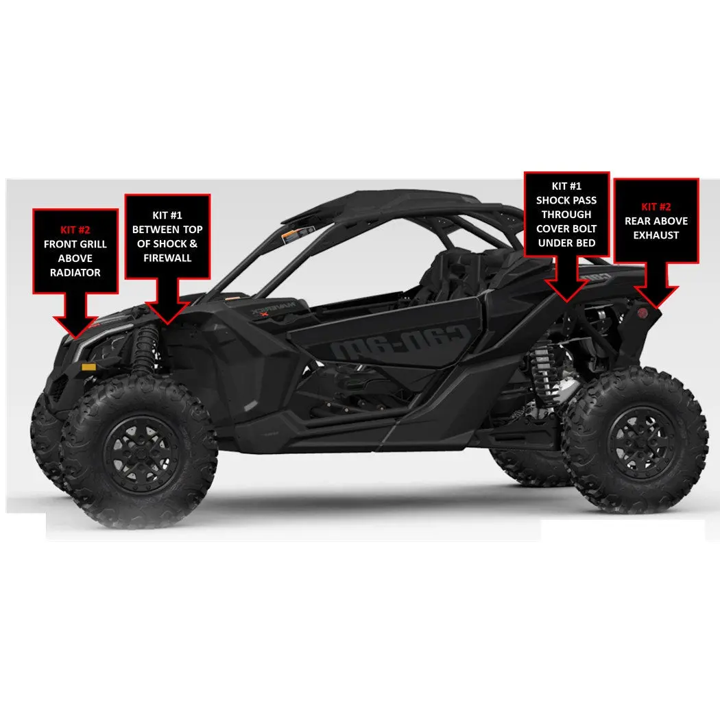 Can-Am Mav X3, Mav R, Defender Specific Rock Light Bracket Mounts By Infinite Offroad 1