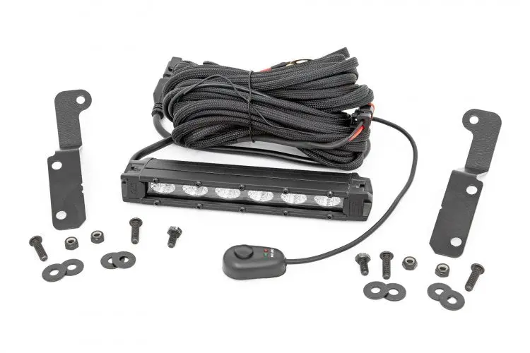 Rough Country Led Light Cowl Mount | 6" Black Slimline | Can-Am Maverick X3 (17-22) 2