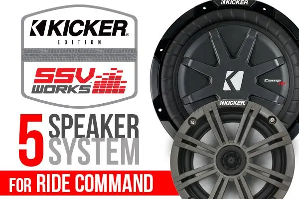 Polaris Rzr Xp 1000 And Xp4 1000 W/Ride Command Kicker/Ssv Works Complete 5 Speaker Plug-And-Play System 1