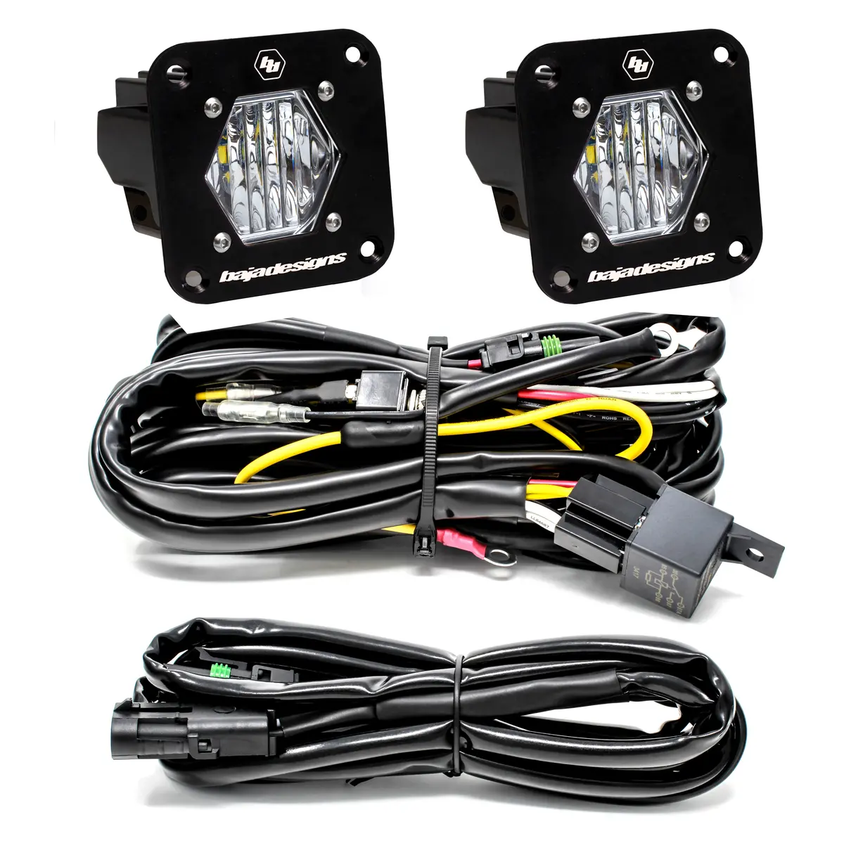 S1, Pair, Wide Cornering Led, Flush Mount, Backup Kit By Baja Designs 1