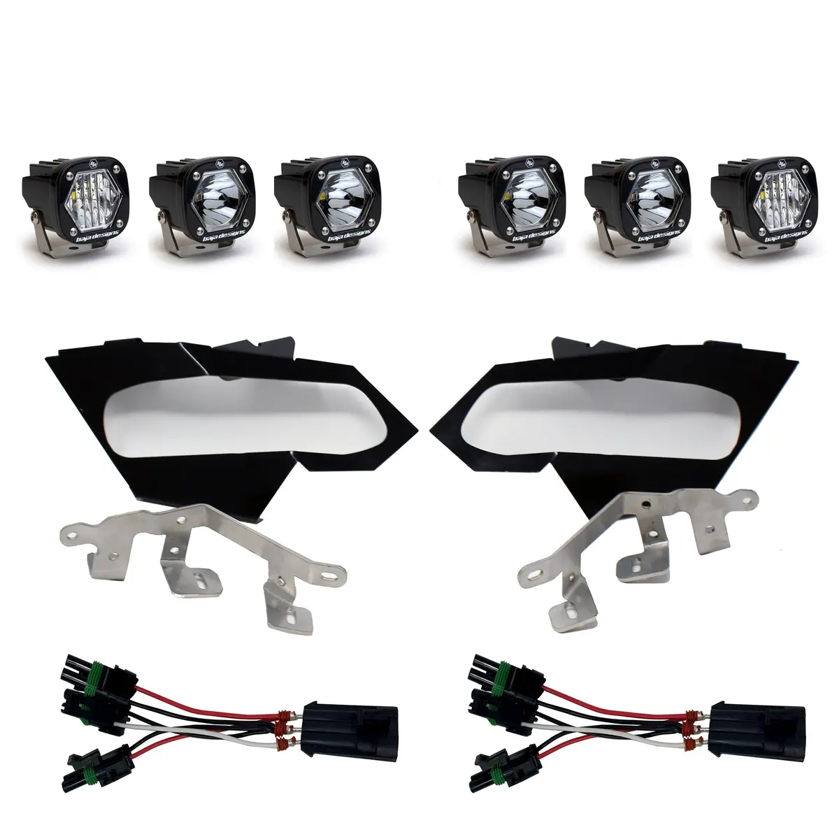 Baja Designs Can-Am S1 Triple Led Headlight Kit - Can-Am X3 1