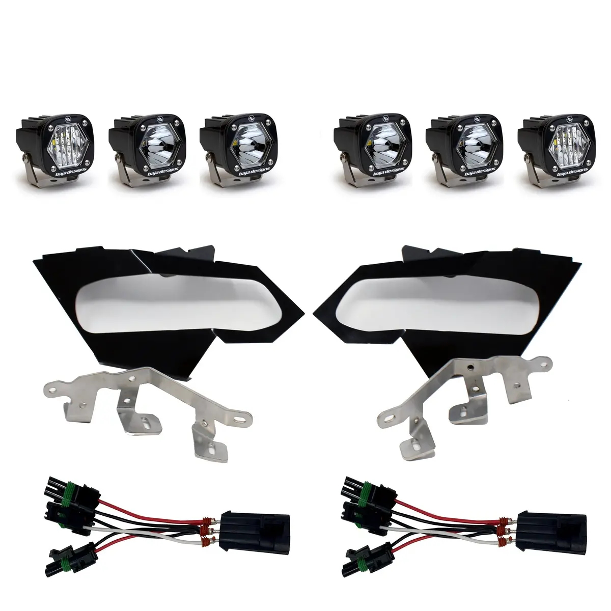 Can-Am S1 Triple Led/Laser Headlight Kit - Can-Am 2017-24 Maverick X3 1