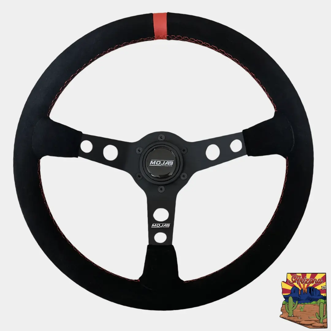 13.5''  Mojab Deep Dish Steering Wheel Leather Or Suede 2