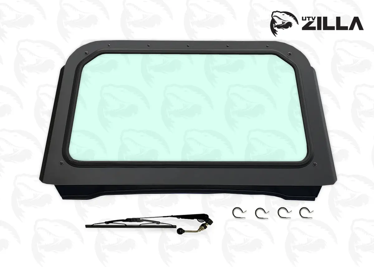 Rzr 570, 800, Xp900 Full Glass Windshield With Wiper By Utvzilla 1