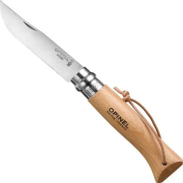 No.08 Stainless Steel With Leather Lanyard 1
