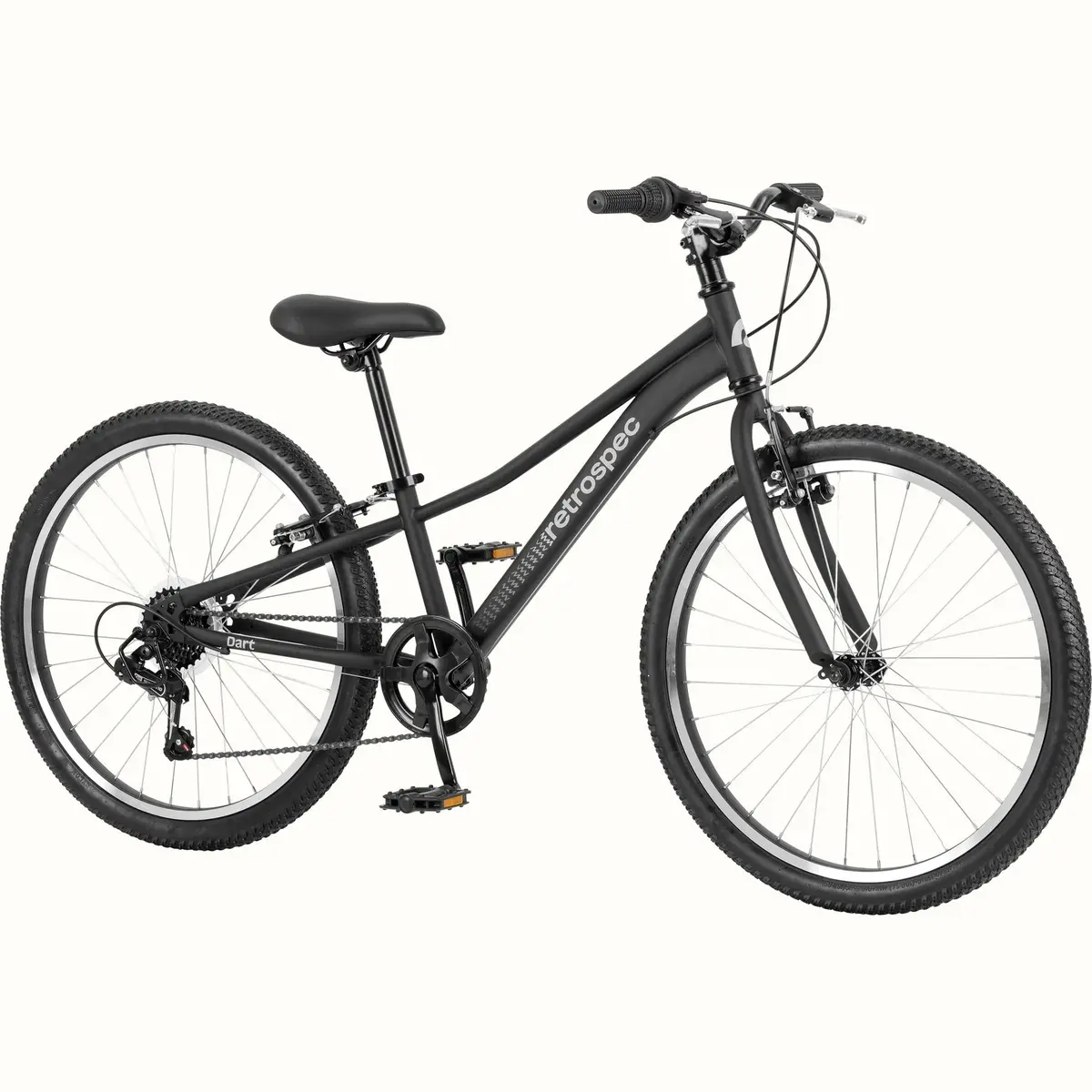 Retrospec Dart 24" Kids Bike, 7 Speed (8-11 Years) Matte Black 1