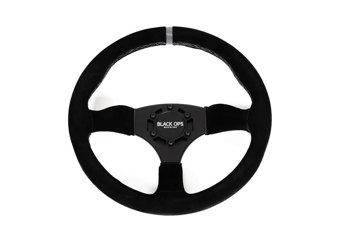 Suede Steering Wheel (6 Bolt Pattern) By Black Ops Machine 1