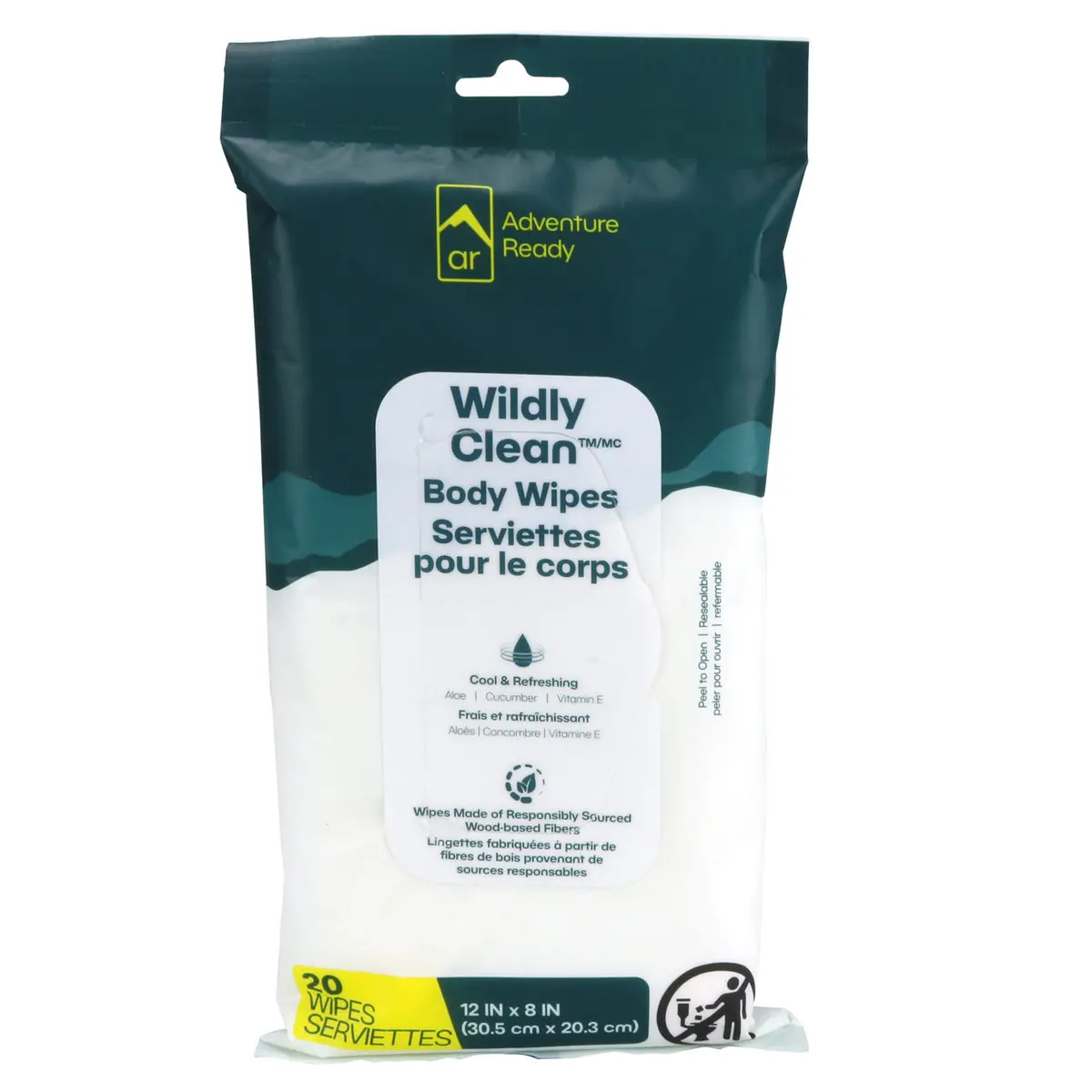 Adventure Ready Wildly Clean Body Wipes - 20 1