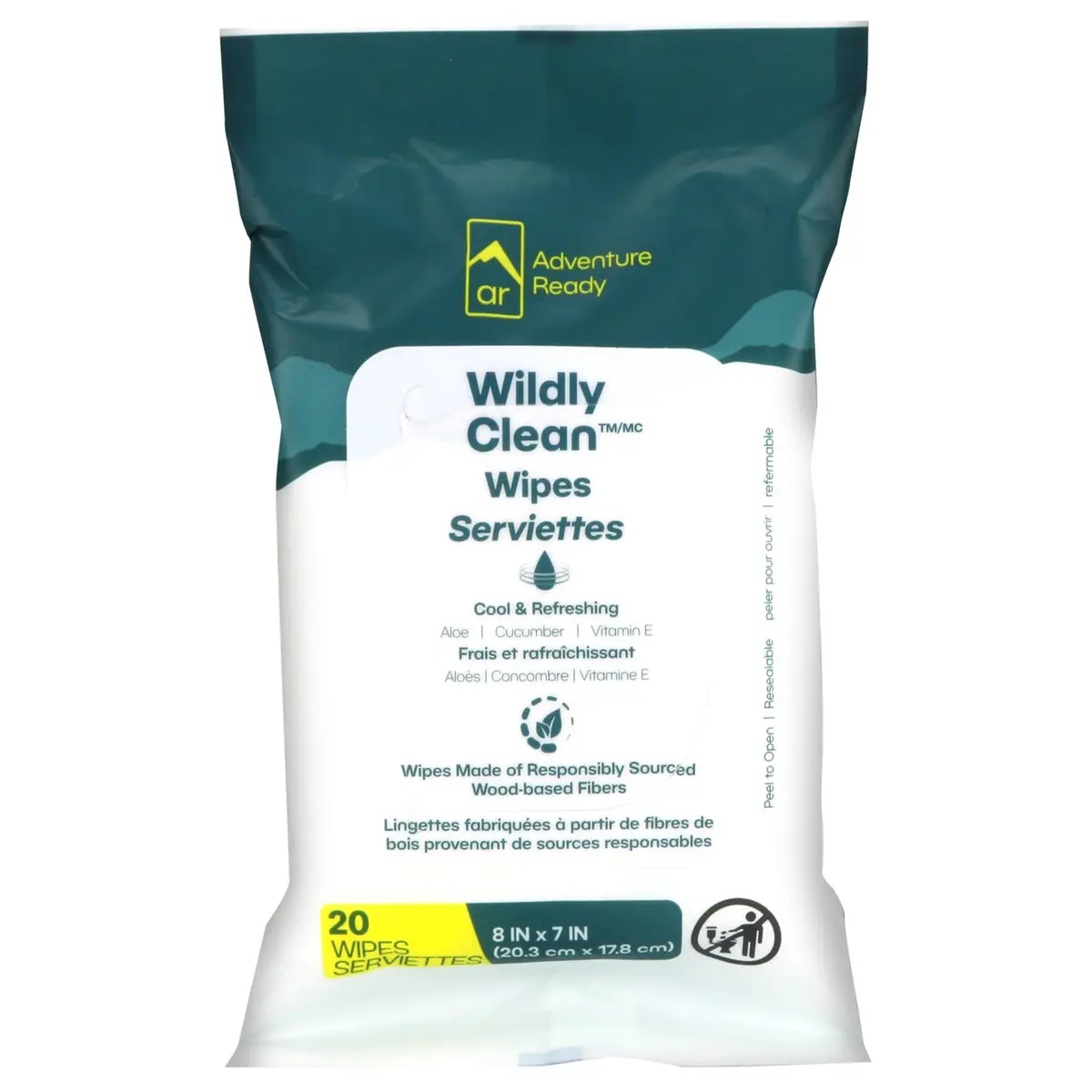 Adventure Ready Wildly Clean Wipes - 20 1