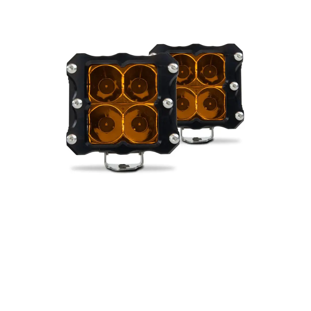Heretic Quattro Amber Led Pod Light- 2 Pack 1