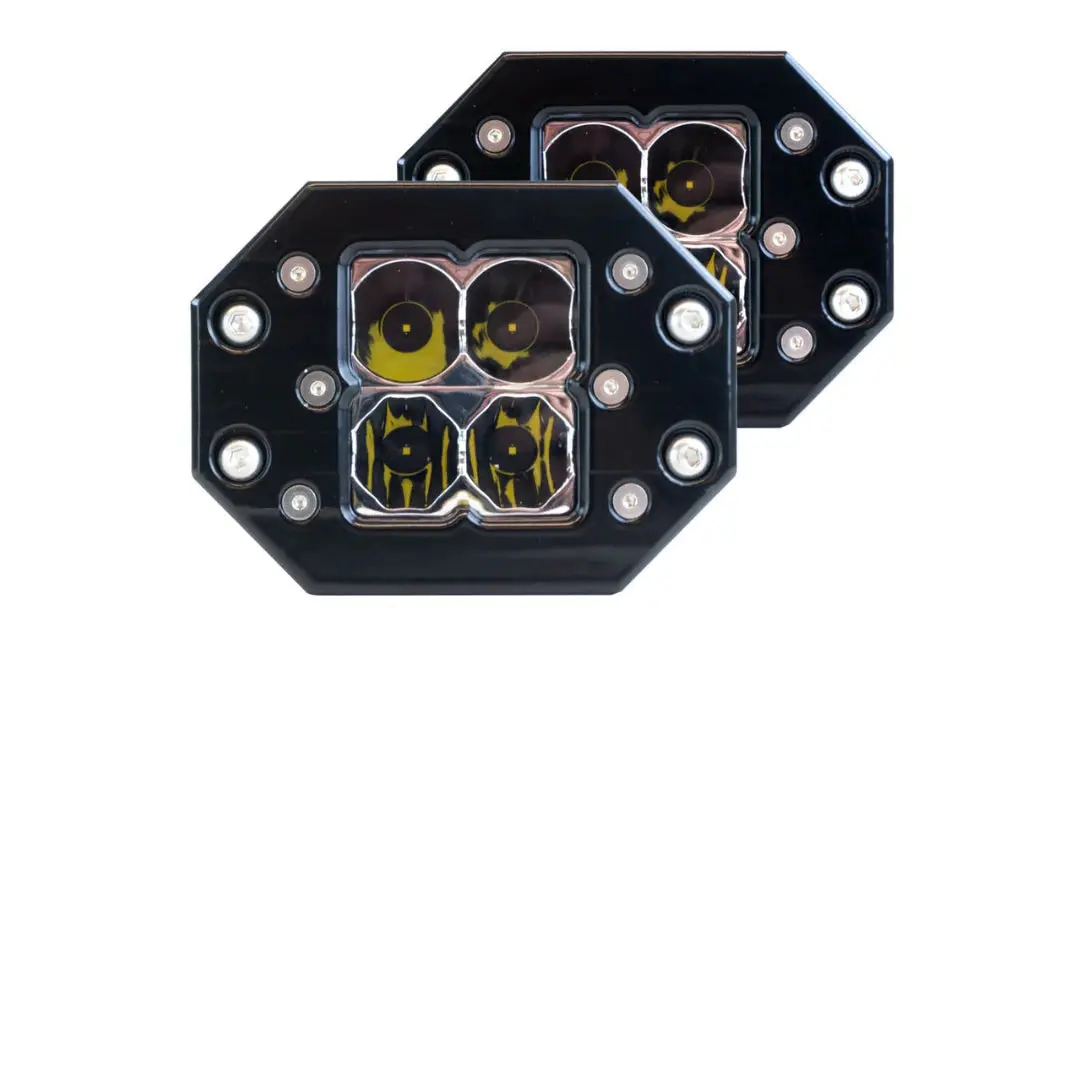 Heretic Quattro Flush Mount Led Pod Light - Pair Pack 1