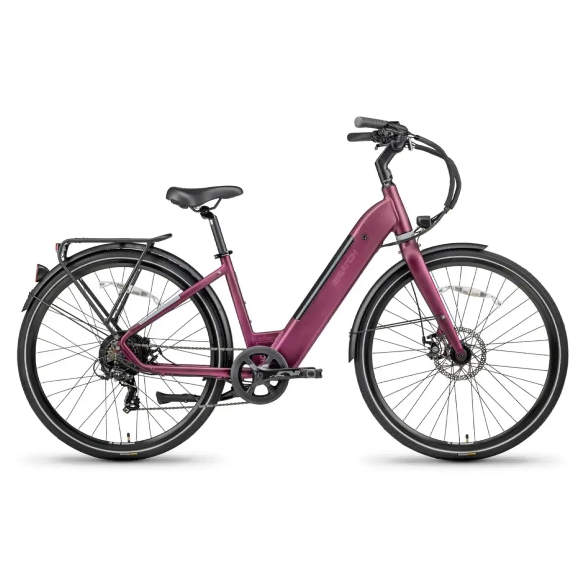 Batch E Comfort E-Bike, 700 Tire, 7 Speed, Matte Orchid, M|L 1