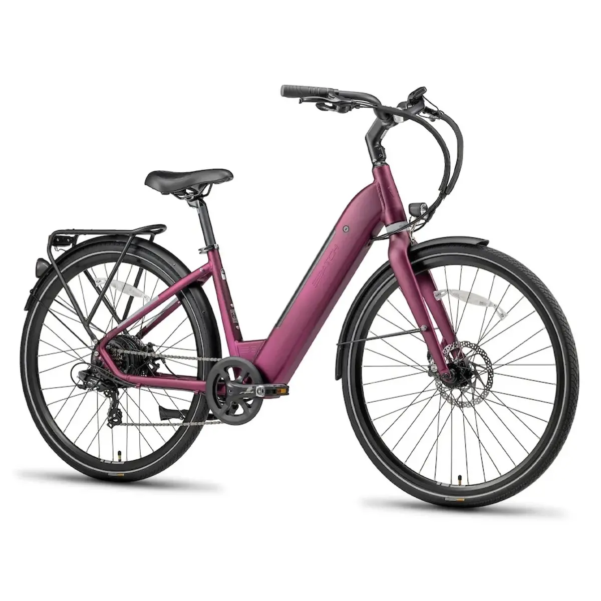 Batch E Comfort E-Bike, 700 Tire, 7 Speed, Matte Orchid, M|L 2