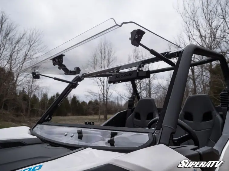 Can-Am Maverick Trail Scratch Resistant Flip Windshield By Superatv 1