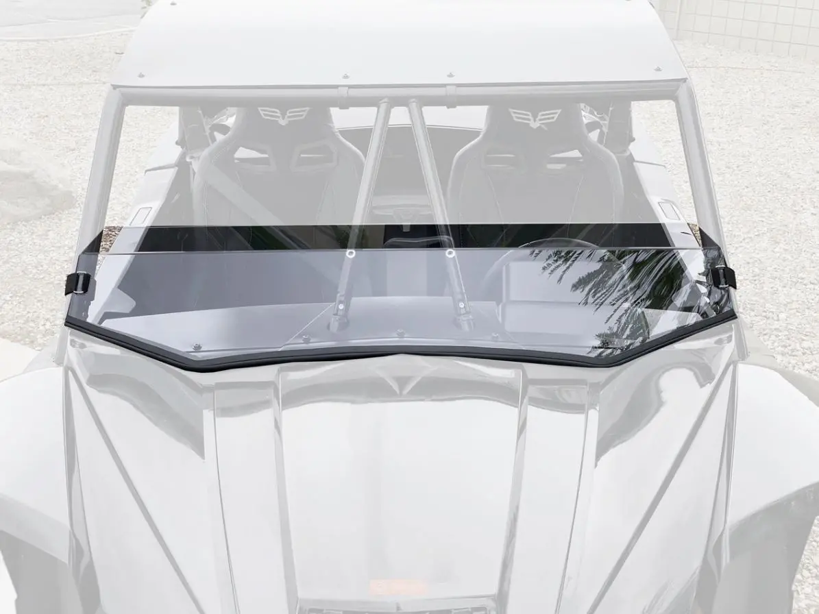 Wildcat Xx Hard Coated Half Windshield With Quick Straps By Utvzilla 2