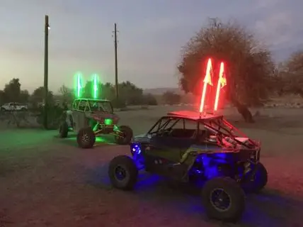 6Ft. Gem Series Led Lighted Whips By Tribal Whips. 3