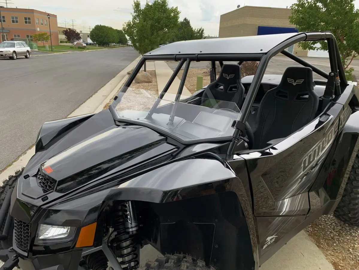 Wildcat Xx Hard Coated Half Windshield With Quick Straps By Utvzilla 1