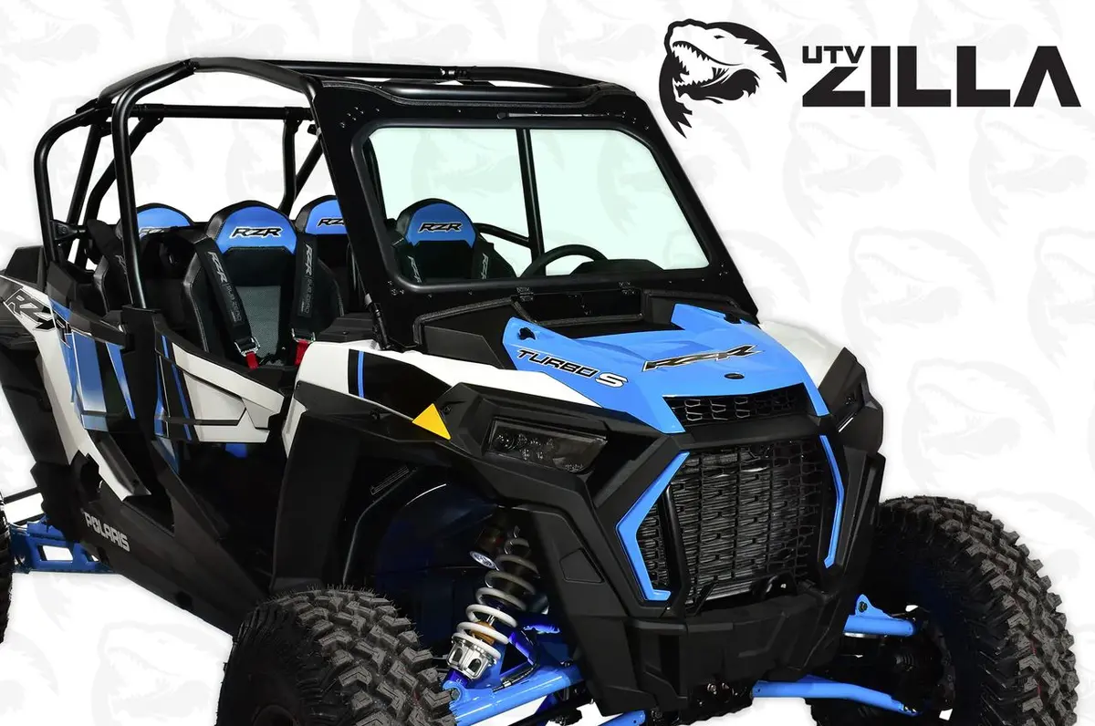Utvzilla Vented Glass Windshield For Polaris Rzr Turbo "S" Model With Wiper 1