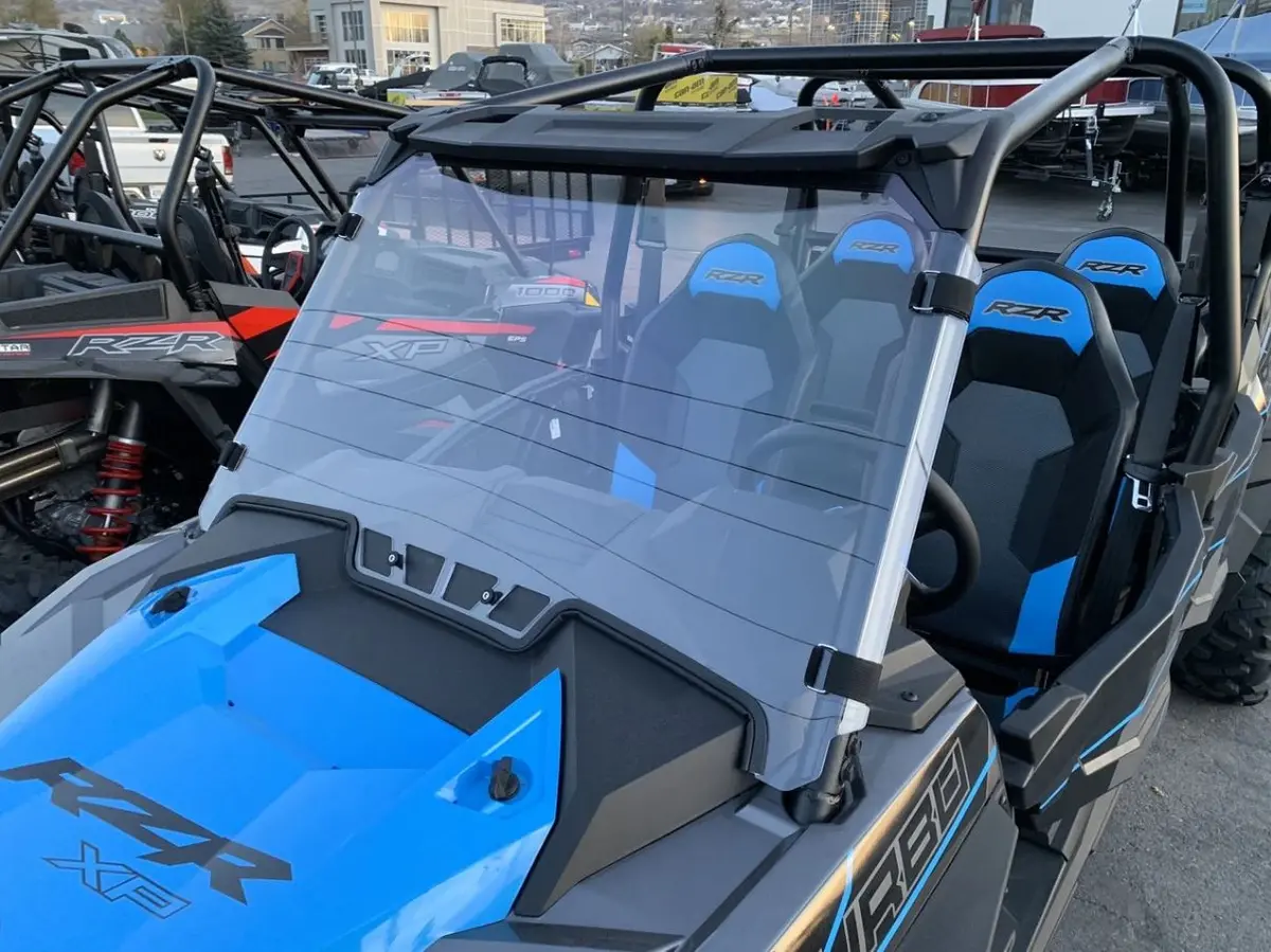 Vented Full Polycarbonate Windshield With Quick Straps For 2019+ Rzr 1000, Turbo (Upgrade Options) By Utvzilla 1