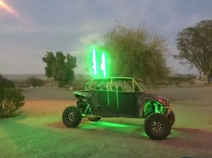 4Ft. Gem Series Led Lighted Whips By Tribal Whips. 1