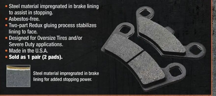 Polaris Rzr 1000 60 Inch 2016-2019-Extreme Duty Brake Pads By G Boost 1
