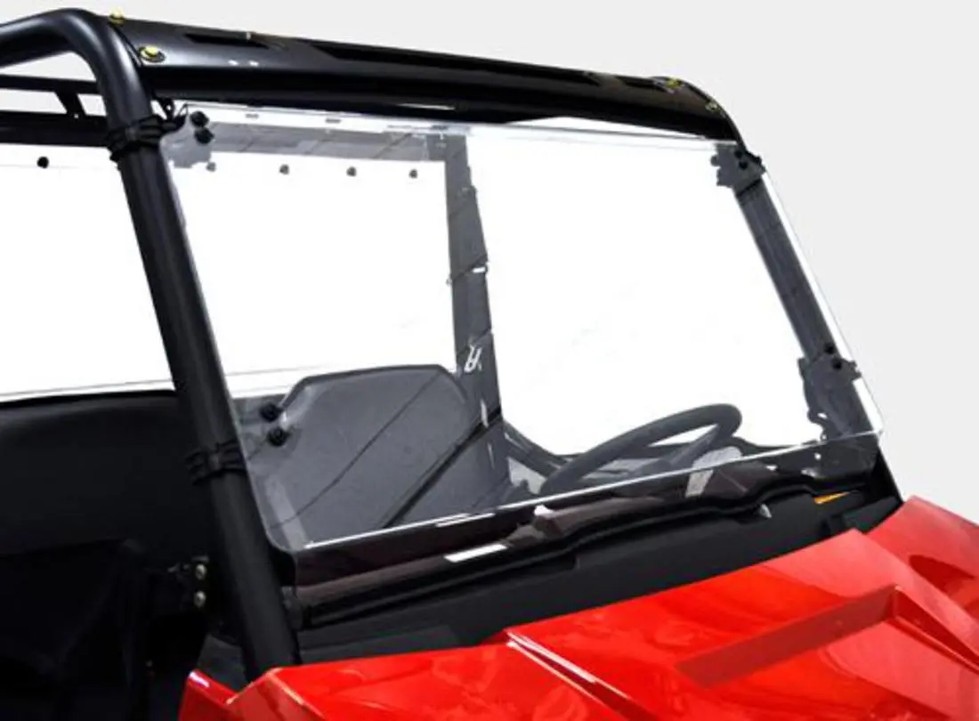Spike Powersports - Polaris Ranger Mid-Size (Pro-Fit) Full Tilting Scratch Resistant Windshield 1