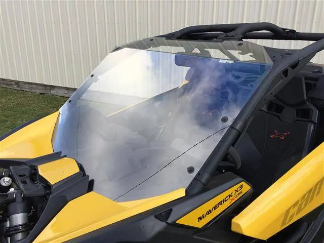 Emp Can-Am Maverick X3 Hard Coated Windshield W/Fast Straps 1