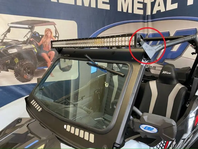 Emp Teryx Krx 1000 Light Bar Brackets For A 40" Light Bar 1