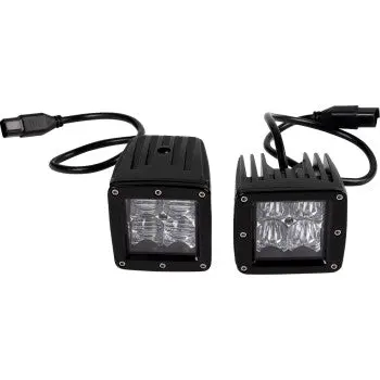 Light Led 3" Sq Grn Mse By Moose Offroad 1