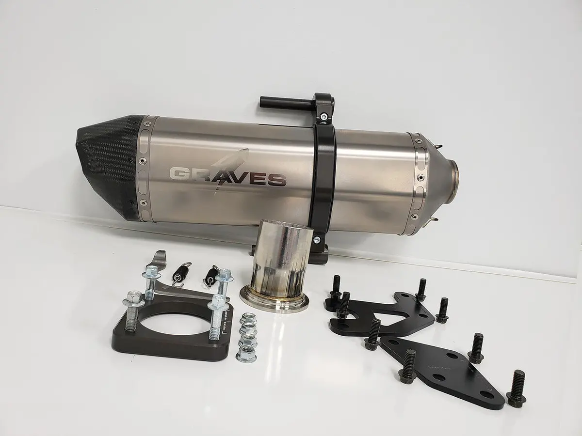 Graves Motosports Kawasaki Teryx Krx 1000 Titanium Cat Eliminator Exhaust System 1
