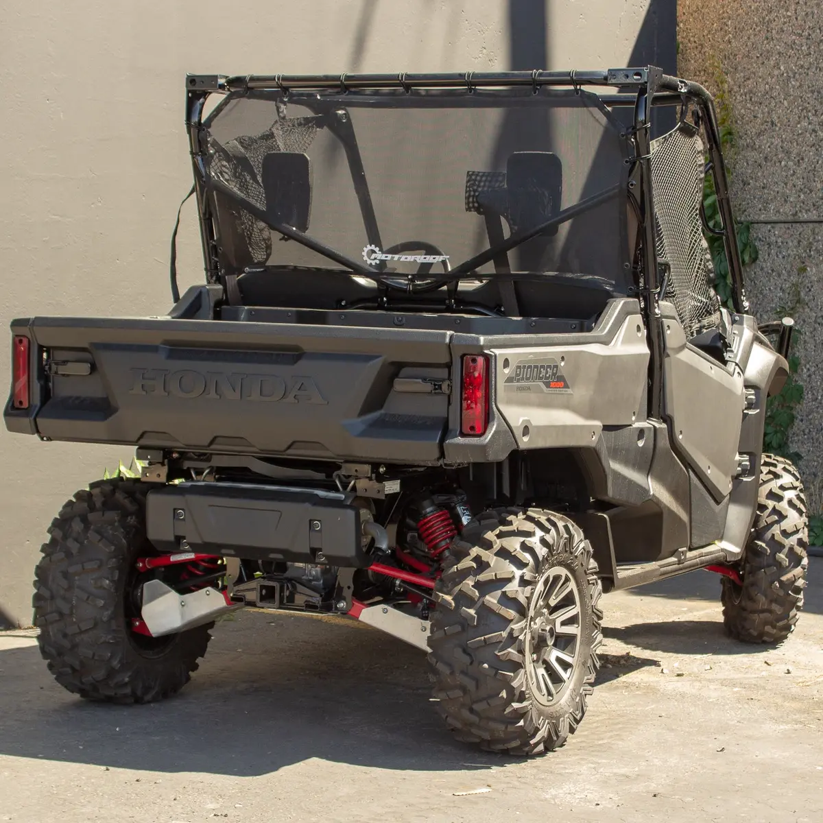 Motoroof Rear Window – Honda Pioneer 1000 – Front Cab – Black 1