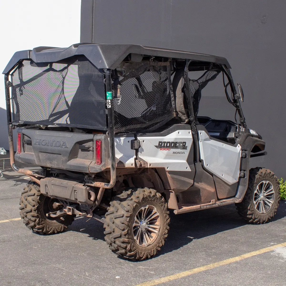 Motoroof Rear Window – Honda Pioneer 1000-5 – Rear Cab – Black 1