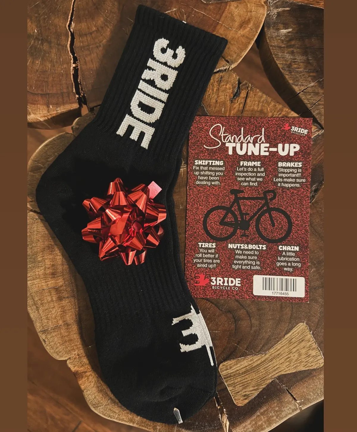 3Ride Gift Card - Holiday Tune Up&Socks 1