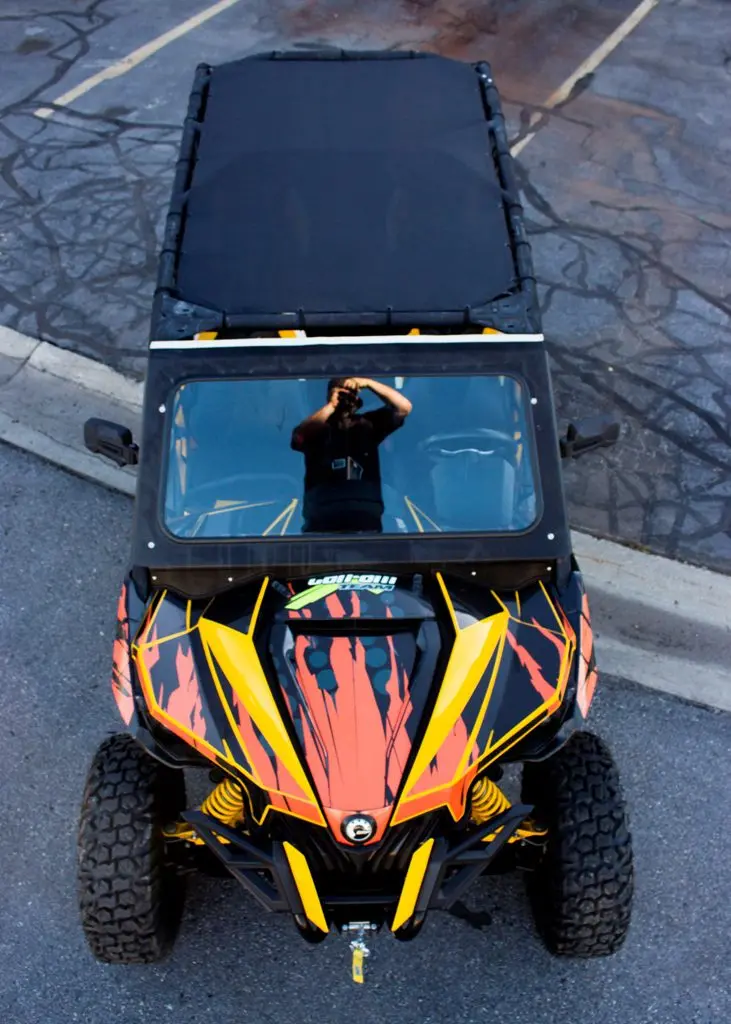 Motoroof Shade Roof – Canam Commander Max – 4 Door – Black 1