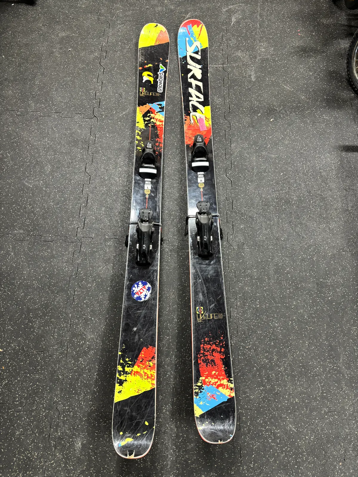 Surface Live Life 191Cm Powder Skis, Older Rossignol Bindings, See Notes 1