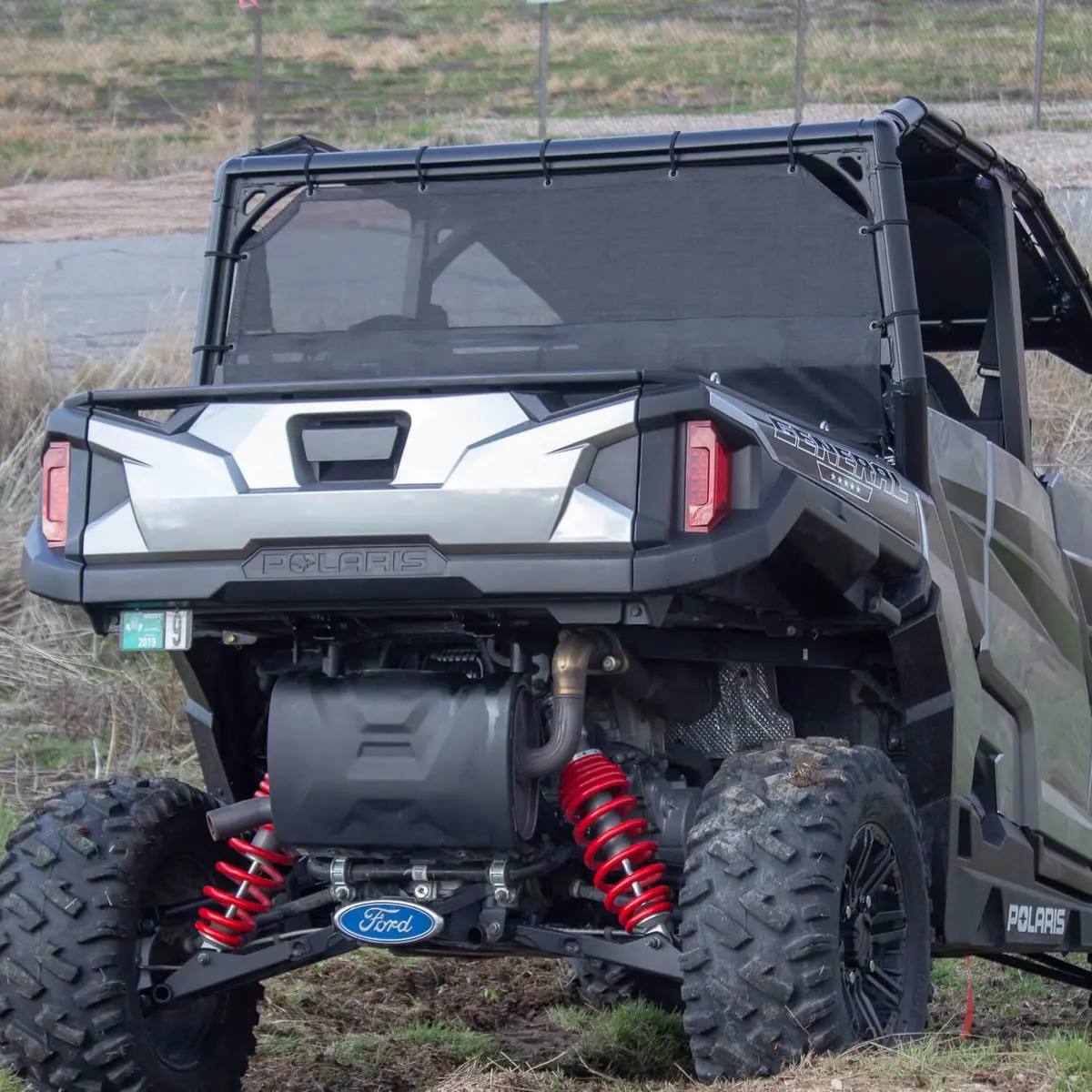 Motoroof Rear Window – Polaris General – 2/4 Door – Black 2
