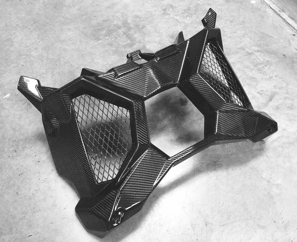 Can Am Maverick X3 Carbon Fiber Exhaust Surround / Rear Shroud By Fourwerx 1