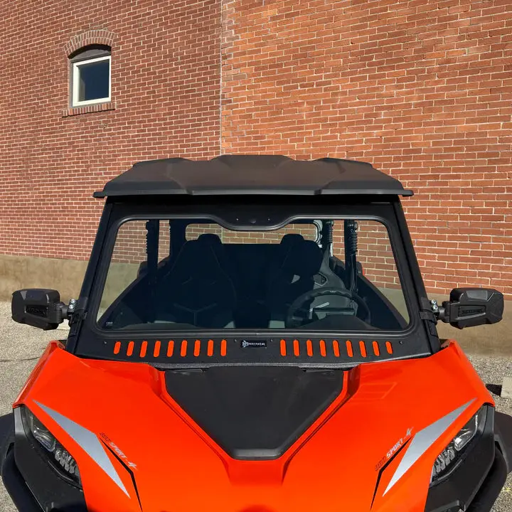 Cfmoto Zforce 950 Sport/Trail Vented Glass Windshield By Bent Metal 2