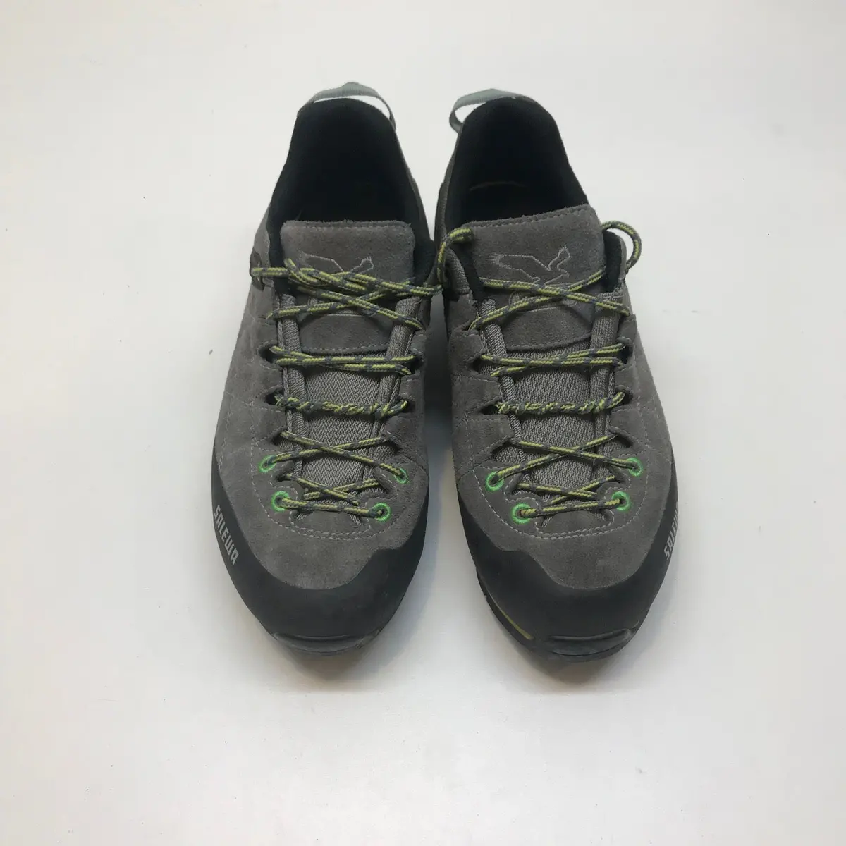 Salewa Ms Mtn Trainer Trail Shoes With Vibram Soles Us 8 Suede Smoke/Acid Lemon 1