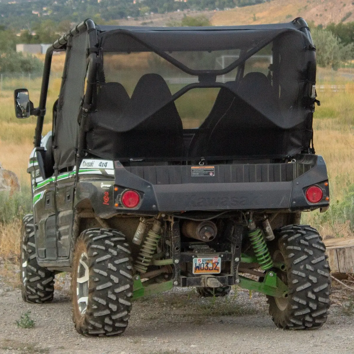 Motoroof Rear Window – Kawasaki Teryx4 – 4 Door – Black – Updated Version 1