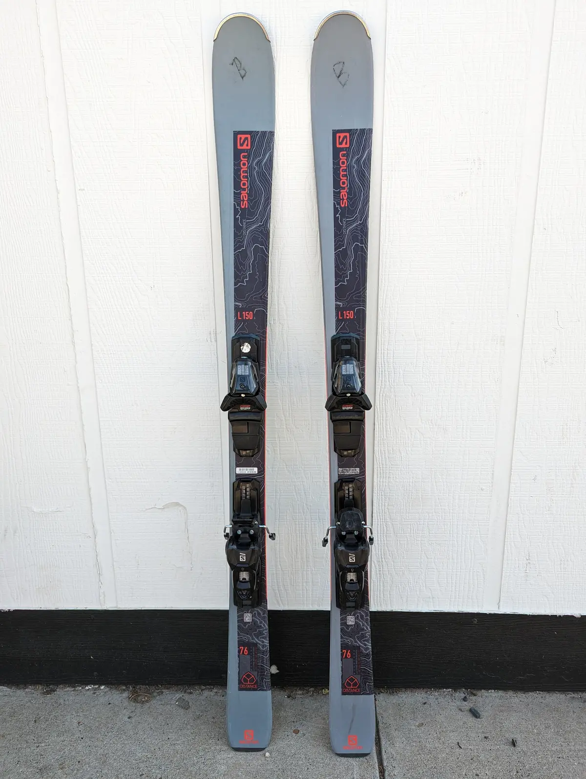 Salomon Distance 76 All Mountain Rocker Skis With Bindings, 150Cm 1